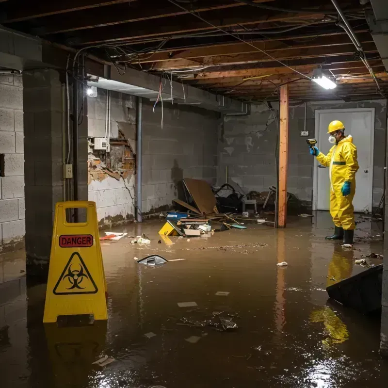 Flooded Basement Electrical Hazard in Fort Campbell North, KY Property